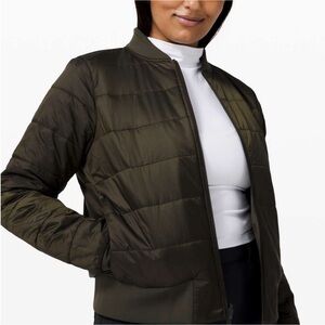 lululemon athletica Non Stop Dark Olive Reversible Bomber Jacket